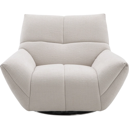 Atlas Swivel Accent Chair in Light Grey Textured Fabric